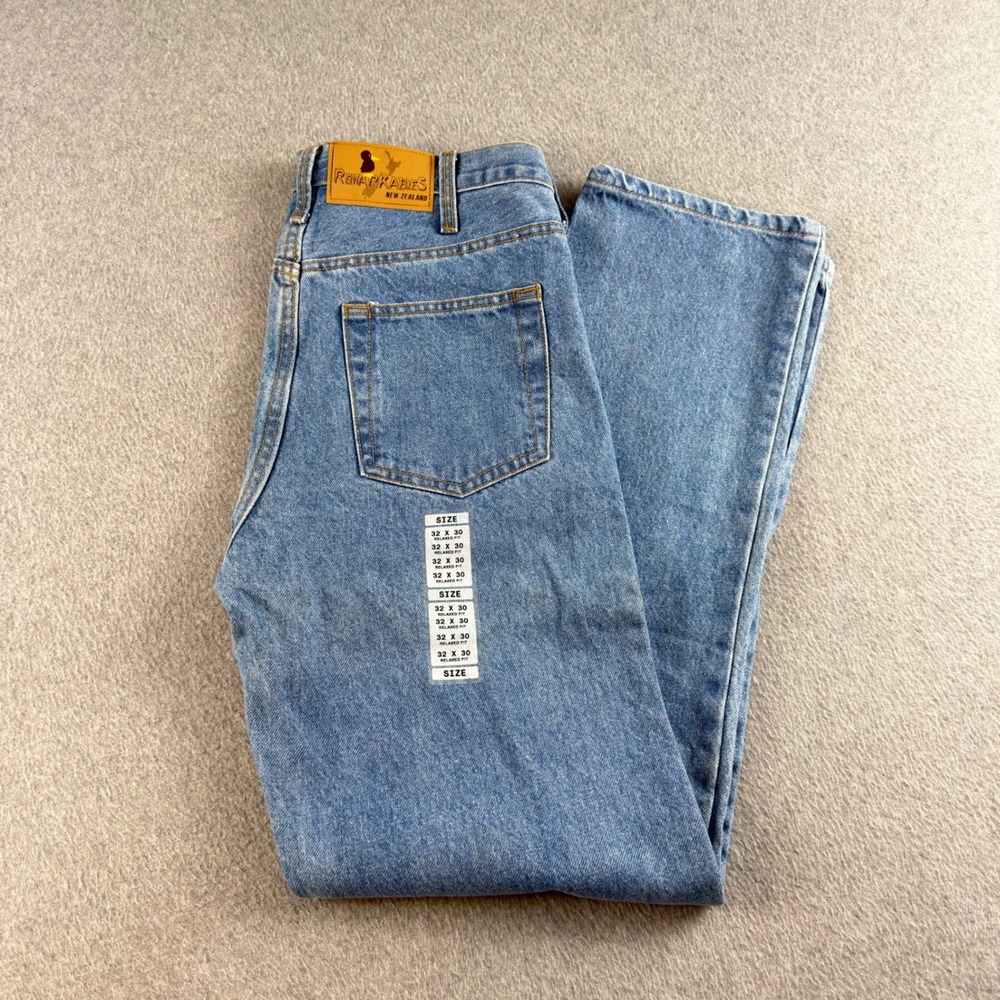 Remarkables New Zealand Mens Vintage Comfort Fit Jeans Light Wash 32x32 515501